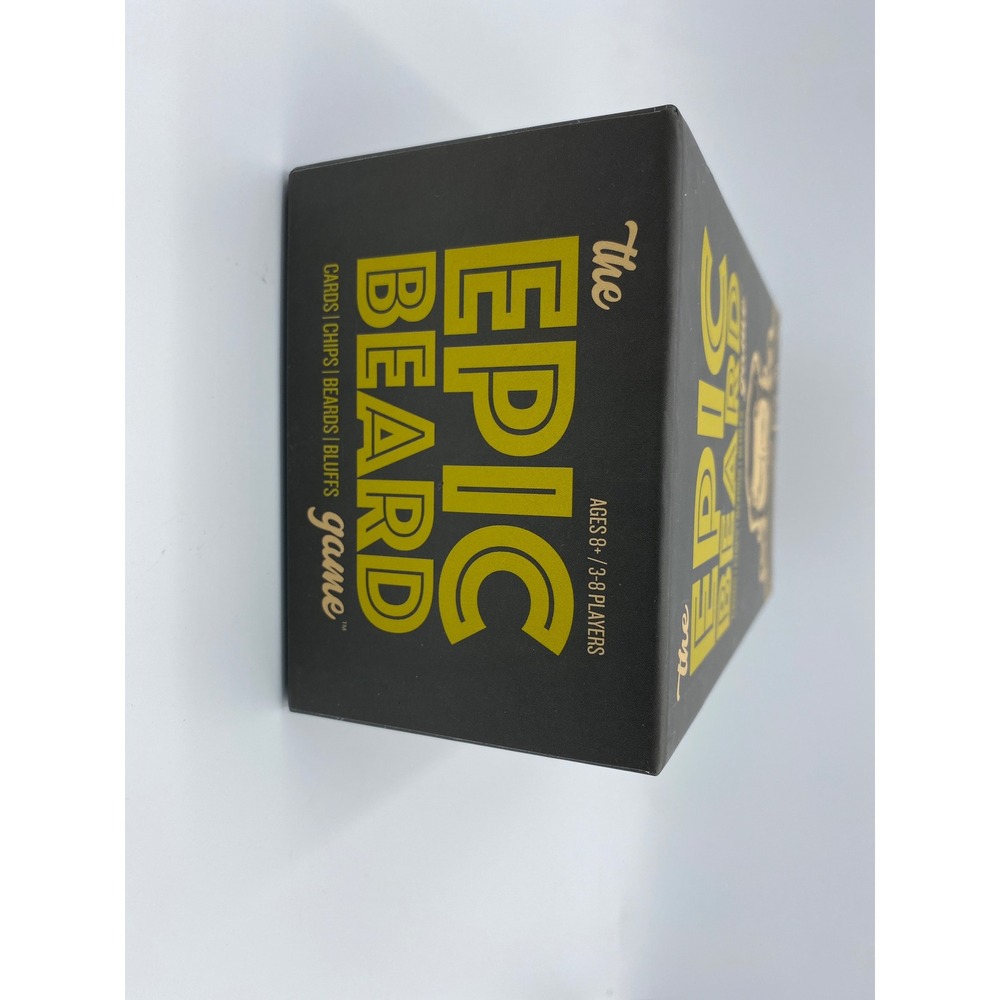 NWT THE GOOD GAME COMPANY The Epic Beard Game Unisex Black Yellow Cards Chips OS
